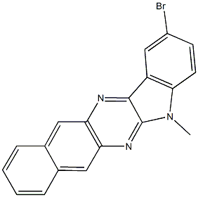 2-bromo-5-methyl-5H-benzo[g]indolo[2,3-b]quinoxaline Struktur