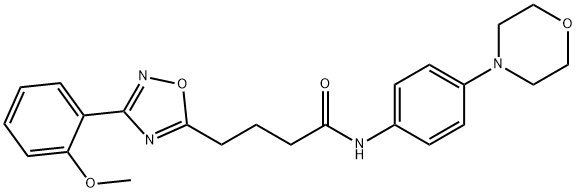 4-[3-(2-methoxyphenyl)-1,2,4-oxadiazol-5-yl]-N-[4-(4-morpholinyl)phenyl]butanamide Struktur