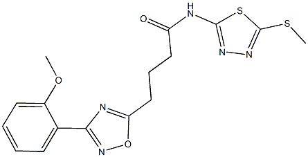 4-[3-(2-methoxyphenyl)-1,2,4-oxadiazol-5-yl]-N-[5-(methylsulfanyl)-1,3,4-thiadiazol-2-yl]butanamide Struktur