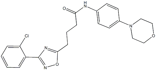 4-[3-(2-chlorophenyl)-1,2,4-oxadiazol-5-yl]-N-[4-(4-morpholinyl)phenyl]butanamide Struktur