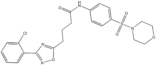 4-[3-(2-chlorophenyl)-1,2,4-oxadiazol-5-yl]-N-[4-(4-morpholinylsulfonyl)phenyl]butanamide Struktur