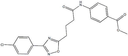 methyl 4-({4-[3-(4-chlorophenyl)-1,2,4-oxadiazol-5-yl]butanoyl}amino)benzoate Struktur