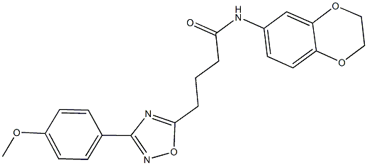 N-(2,3-dihydro-1,4-benzodioxin-6-yl)-4-[3-(4-methoxyphenyl)-1,2,4-oxadiazol-5-yl]butanamide Struktur