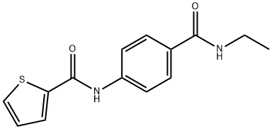 N-{4-[(ethylamino)carbonyl]phenyl}-2-thiophenecarboxamide Struktur