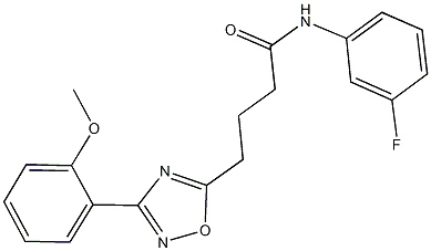 N-(3-fluorophenyl)-4-[3-(2-methoxyphenyl)-1,2,4-oxadiazol-5-yl]butanamide Struktur