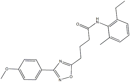 N-(2-ethyl-6-methylphenyl)-4-[3-(4-methoxyphenyl)-1,2,4-oxadiazol-5-yl]butanamide Struktur