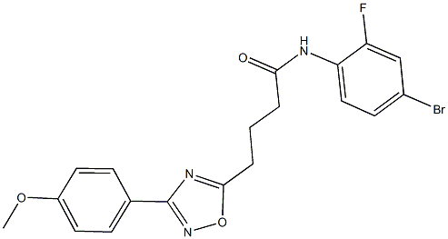 N-(4-bromo-2-fluorophenyl)-4-[3-(4-methoxyphenyl)-1,2,4-oxadiazol-5-yl]butanamide Struktur