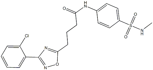 4-[3-(2-chlorophenyl)-1,2,4-oxadiazol-5-yl]-N-{4-[(methylamino)sulfonyl]phenyl}butanamide Struktur