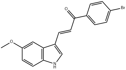 1-(4-bromophenyl)-3-(5-methoxy-1H-indol-3-yl)-2-propen-1-one Struktur