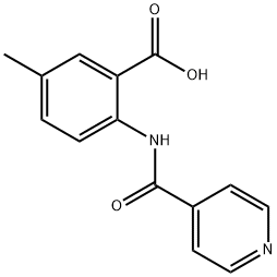 2-(isonicotinoylamino)-5-methylbenzoic acid Struktur