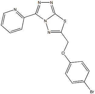 6-[(4-bromophenoxy)methyl]-3-(2-pyridinyl)[1,2,4]triazolo[3,4-b][1,3,4]thiadiazole Struktur