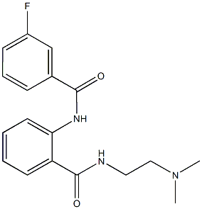 N-[2-(dimethylamino)ethyl]-2-[(3-fluorobenzoyl)amino]benzamide Struktur