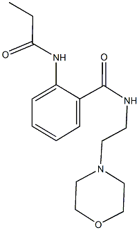 N-[2-(4-morpholinyl)ethyl]-2-(propionylamino)benzamide Struktur