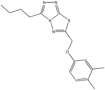 (3-butyl[1,2,4]triazolo[3,4-b][1,3,4]thiadiazol-6-yl)methyl 3,4-dimethylphenyl ether Struktur