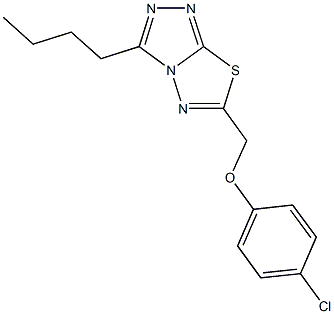 (3-butyl[1,2,4]triazolo[3,4-b][1,3,4]thiadiazol-6-yl)methyl 4-chlorophenyl ether Struktur