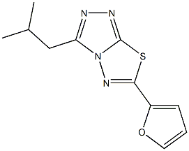 6-(2-furyl)-3-isobutyl[1,2,4]triazolo[3,4-b][1,3,4]thiadiazole Struktur