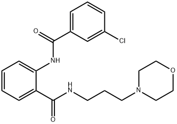 2-[(3-chlorobenzoyl)amino]-N-[3-(4-morpholinyl)propyl]benzamide Struktur