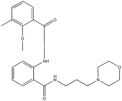 2-methoxy-3-methyl-N-[2-({[3-(4-morpholinyl)propyl]amino}carbonyl)phenyl]benzamide Struktur