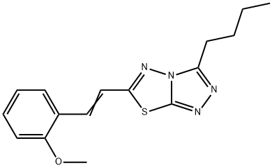 2-[2-(3-butyl[1,2,4]triazolo[3,4-b][1,3,4]thiadiazol-6-yl)vinyl]phenyl methyl ether Struktur