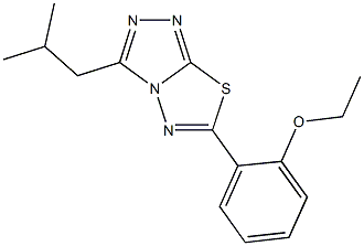 ethyl 2-(3-isobutyl[1,2,4]triazolo[3,4-b][1,3,4]thiadiazol-6-yl)phenyl ether Struktur