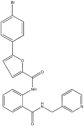 5-(4-bromophenyl)-N-(2-{[(3-pyridinylmethyl)amino]carbonyl}phenyl)-2-furamide Struktur