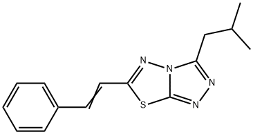 3-isobutyl-6-(2-phenylvinyl)[1,2,4]triazolo[3,4-b][1,3,4]thiadiazole Struktur