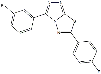 3-(3-bromophenyl)-6-(4-fluorophenyl)[1,2,4]triazolo[3,4-b][1,3,4]thiadiazole Struktur