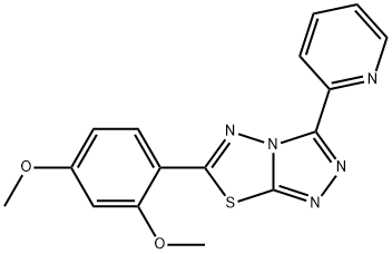 6-(2,4-dimethoxyphenyl)-3-(2-pyridinyl)[1,2,4]triazolo[3,4-b][1,3,4]thiadiazole Struktur