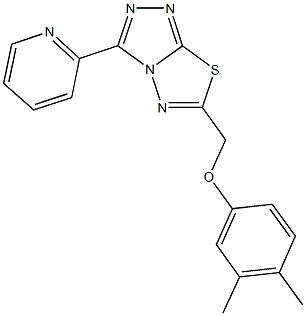 3,4-dimethylphenyl [3-(2-pyridinyl)[1,2,4]triazolo[3,4-b][1,3,4]thiadiazol-6-yl]methyl ether Struktur