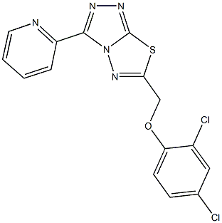 2,4-dichlorophenyl [3-(2-pyridinyl)[1,2,4]triazolo[3,4-b][1,3,4]thiadiazol-6-yl]methyl ether Struktur