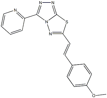 6-[2-(4-methoxyphenyl)vinyl]-3-(2-pyridinyl)[1,2,4]triazolo[3,4-b][1,3,4]thiadiazole Struktur