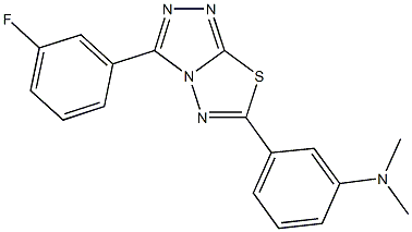 N-{3-[3-(3-fluorophenyl)[1,2,4]triazolo[3,4-b][1,3,4]thiadiazol-6-yl]phenyl}-N,N-dimethylamine Struktur