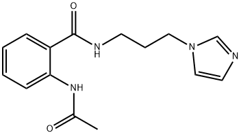 2-(acetylamino)-N-[3-(1H-imidazol-1-yl)propyl]benzamide Struktur