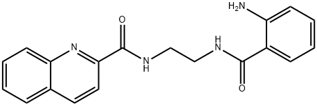 N-{2-[(2-aminobenzoyl)amino]ethyl}-2-quinolinecarboxamide Struktur