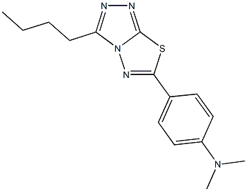 4-(3-butyl[1,2,4]triazolo[3,4-b][1,3,4]thiadiazol-6-yl)-N,N-dimethylaniline Struktur