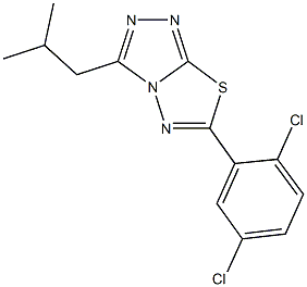 6-(2,5-dichlorophenyl)-3-isobutyl[1,2,4]triazolo[3,4-b][1,3,4]thiadiazole Struktur