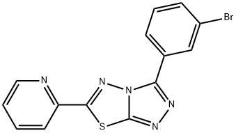 3-(3-bromophenyl)-6-(2-pyridinyl)[1,2,4]triazolo[3,4-b][1,3,4]thiadiazole Struktur