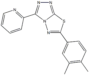 6-(3,4-dimethylphenyl)-3-(2-pyridinyl)[1,2,4]triazolo[3,4-b][1,3,4]thiadiazole Struktur