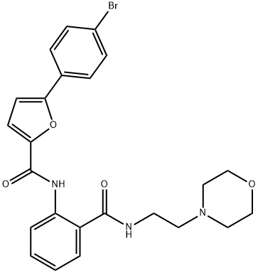 5-(4-bromophenyl)-N-[2-({[2-(4-morpholinyl)ethyl]amino}carbonyl)phenyl]-2-furamide Struktur