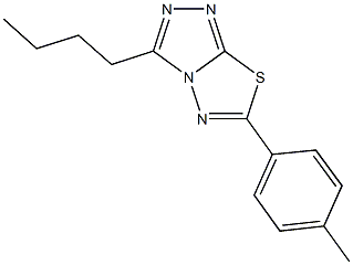 3-butyl-6-(4-methylphenyl)[1,2,4]triazolo[3,4-b][1,3,4]thiadiazole Struktur