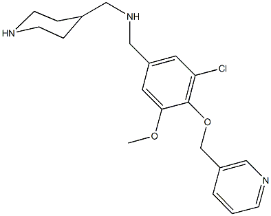 N-[3-chloro-5-methoxy-4-(3-pyridinylmethoxy)benzyl]-N-(4-piperidinylmethyl)amine Struktur