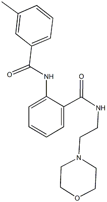 2-[(3-methylbenzoyl)amino]-N-[2-(4-morpholinyl)ethyl]benzamide Struktur