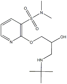 2-[3-(tert-butylamino)-2-hydroxypropoxy]-N,N-dimethyl-3-pyridinesulfonamide Struktur