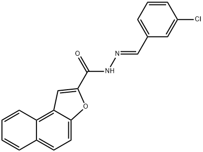 N'-(3-chlorobenzylidene)naphtho[2,1-b]furan-2-carbohydrazide Struktur