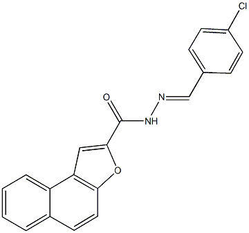 N'-(4-chlorobenzylidene)naphtho[2,1-b]furan-2-carbohydrazide Struktur