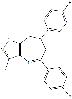 5,7-bis(4-fluorophenyl)-3-methyl-7,8-dihydro-6H-isoxazolo[4,5-b]azepine Struktur