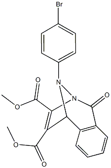 dimethyl 12-(4-bromophenyl)-8-oxo-9,12-diazatricyclo[7.2.1.0~2,7~]dodeca-2,4,6,10-tetraene-10,11-dicarboxylate Struktur