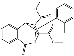 dimethyl 12-(2-methylphenyl)-8-oxo-9,12-diazatricyclo[7.2.1.0~2,7~]dodeca-2,4,6,10-tetraene-10,11-dicarboxylate Struktur