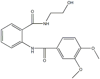 N-(2-{[(2-hydroxyethyl)amino]carbonyl}phenyl)-3,4-dimethoxybenzamide Struktur