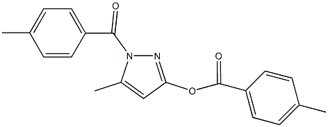 5-methyl-1-(4-methylbenzoyl)-1H-pyrazol-3-yl 4-methylbenzoate Struktur